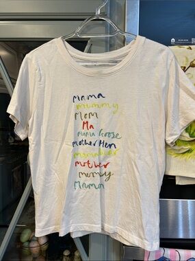Anthropologie Cotton Mama Mother Short-Sleeve Tee Small